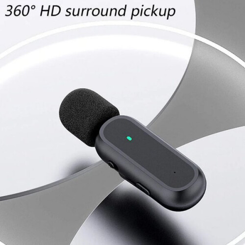 Wireless Lavalier Microphone with Charging Case, 2 Mics for Noise Reduction Recording, Live Stream Interview 2