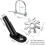 Bicycle Trailer Hitch, 2 Sets, Steel Construction with Black Enamel Coating for General Bicycles Strollers, Includes Multi-Function Tool 2