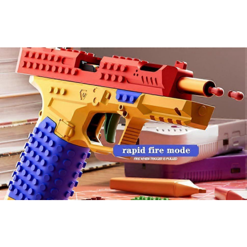 (2 Sets) Tactical DIY Building Block Handle Set with Display Stand - Creative Construction Grip Kit for Adults 2