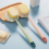 (Green) Exfoliating Back Scrubber Brush, 100% New Loofah Bath Sponge Set 3