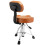 Adjustable Height Hydraulic Drum Stool Seat Saddle W/ Backrest for Drummers 3