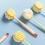 (Pink) Exfoliating Back Scrubber Brush, 100% New Loofah Bath Sponge Set 4