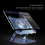 (Deep space grey) Foldable Laptop Stand with Cooling Fan, Aluminum Notebook Holder, Gray 5