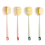 (Pink) Exfoliating Back Scrubber Brush, 100% New Loofah Bath Sponge Set 5