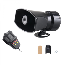 (5 Tone) 12V 20W Car Horn Siren Speaker with 5/7 Sounds & MIC
