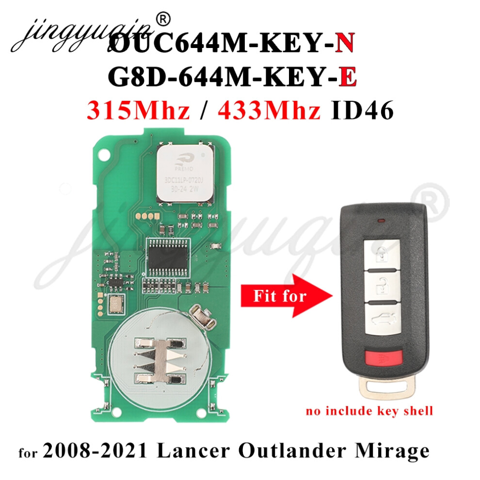 Keyless Go Smart Remote Car Key Circuit Board Pcb 315/434Mhz Id46 For Mitsubishi Lancer Outlander Asx 2008-2020 Ouc644m-Key-N/E 6935161689549