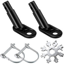 Bicycle Trailer Hitch, 2 Sets, Steel Construction with Black Enamel Coating for General Bicycles Strollers, Includes Multi-Function Tool