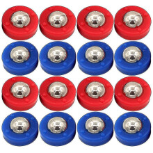 Palets de jeu de palets (lot de 24), boules de curling en acier et plastique, ensemble multicolore pour jeux d'intérieur sur table.