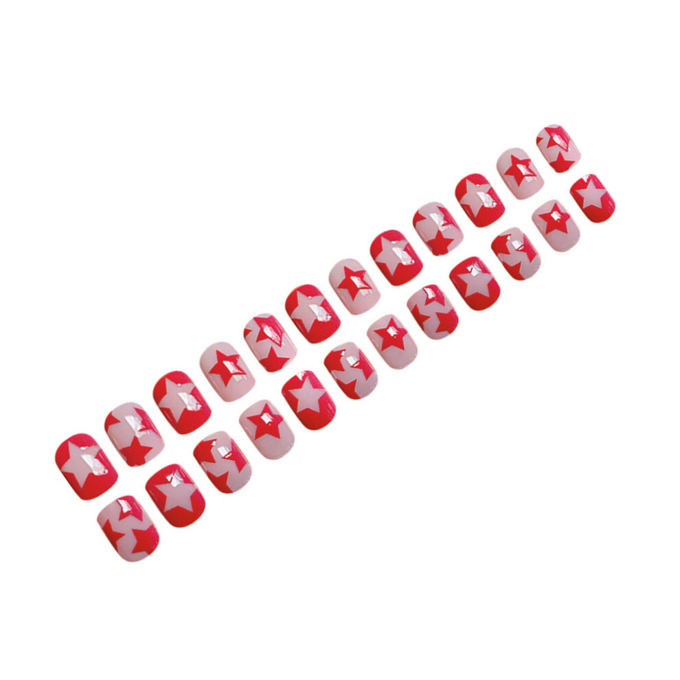 Penghui-Toys Star Glossy Short Fake Nails, Zero Pressure