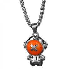 (C) Spaceman Astronaut Couple Pendant Necklace for Women Men Teen
