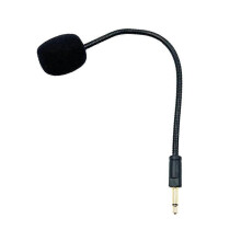 Microfone para jogos compatível com Razer Kraken V3 Pro Hyper Sense, removível de 19cm ajustável preto com capa de espuma