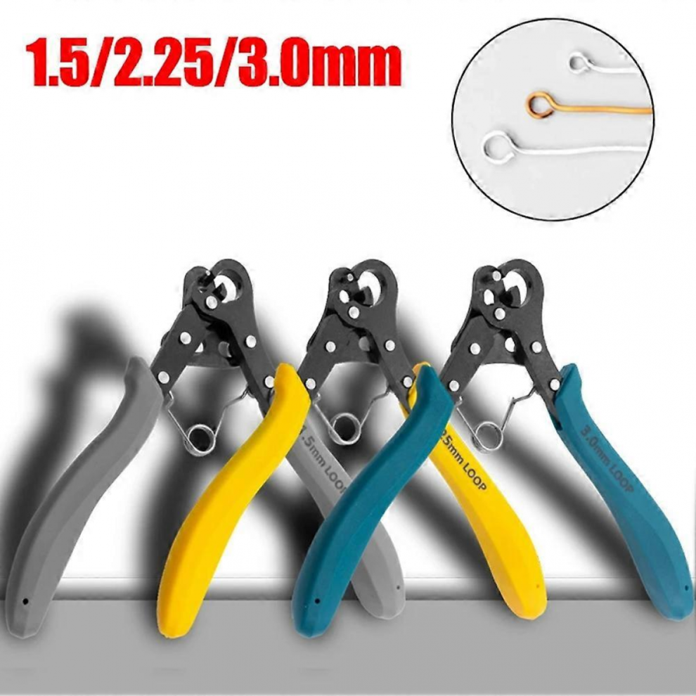 (Grey) 1.5/2.25/3.0Mm Wire Rolling Round Nose Pliers For Jewelry Making Diy Bending Tool 5996097039915