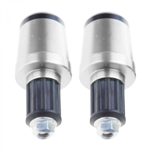 (Silver) Titanium Bar End Plugs for Motorcycle, Road & Mountain Bikes