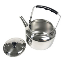 Stainless Steel Kettle 4L Portable for Outdoor Camping and Home Use, Silver Camping Kettle with Handle
