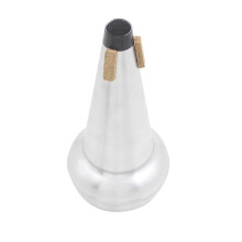 Rechte demper voor trombone, oefendemper van aluminiumlegering voor geluidsreductie, draagbaar accessoire voor blaasinstrumenten.