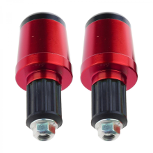 (Red) Titanium Bar End Plugs for Motorcycle, Road & Mountain Bikes