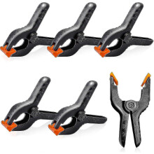 Spring Clamps 6-Pack, 3.75 Inch Opening with Rotatable Head for Photo Studio Backdrop Woodworking