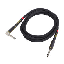 6,6 FT Gitarrenkabel 1/4 Zoll Doppelabschirmung, Winkel- zu Gerader Stecker