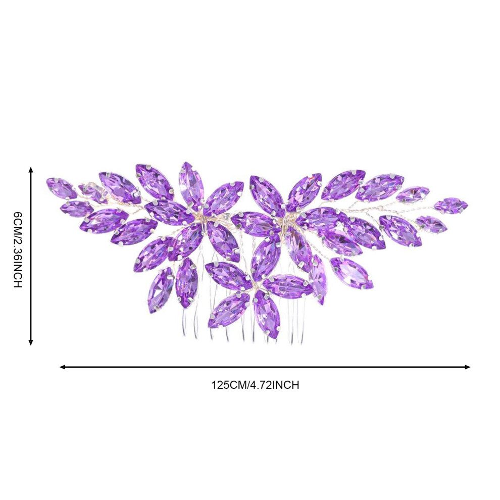 Reach-Tools Elegant Purple Crystal Handmade Hair Comb