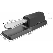 Sustain Pedal Compatible with Yamaha, Casio, Roland Korg Keyboards, Metal Chrome with Polarity Switch Non-Slip Base (190cm Cable)