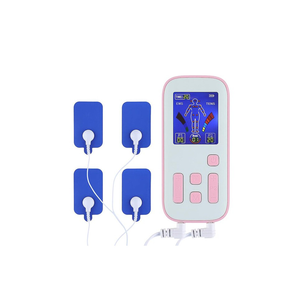 Electronic Pulse Massager Dual Output, 35 Modes 20 Intensity Levels for Muscle Pain, TENS EMS Therapy, Full Body Use with Timer