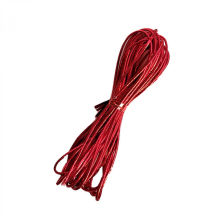(Red) Weihnachtlicher Haarschmuck aus Metallseil-Design für Dreadlocks, Silbernes Geschenk