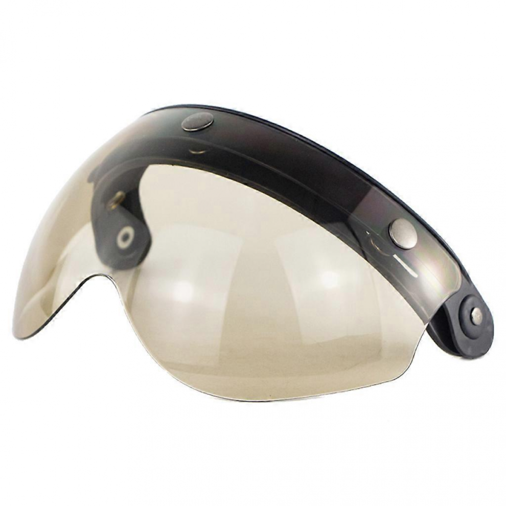 (Tea) Windproof 3-Snap Visor Shield For Motorcycle Helmets 5996097039717