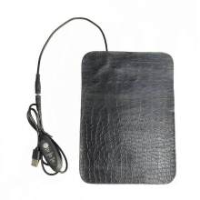 (22*15Cm) USB Leather Anti-Scratch Reptile Heating Pad, 3-Level Adjustable Temperature, Waterproof 22x15CM