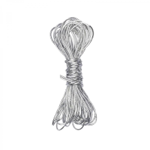 (Silver) Weihnachtlicher Haarschmuck aus Metallseil-Design für Dreadlocks, Silbernes Geschenk