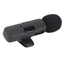 Lavalier Microphone Compatible with Smartphones Computers, Automatic Noise Reduction, 1.5-Hour Battery for Mobile Live Streaming