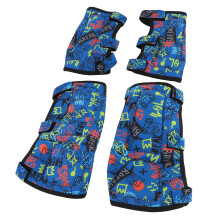 Blaues Kinder-Knie- und Ellbogenschützer-Set – Verstellbar