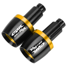 (Gold) Poignées de guidon universelles pour moto HONDA CBR954RR 2002-2003 avec embouts de guidon et bouchons de contrepoids