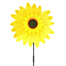 (Yellow) Large Colorful Sunflower Windmill Wind Spinner Garden Ornaments Outdoor Yard Decor