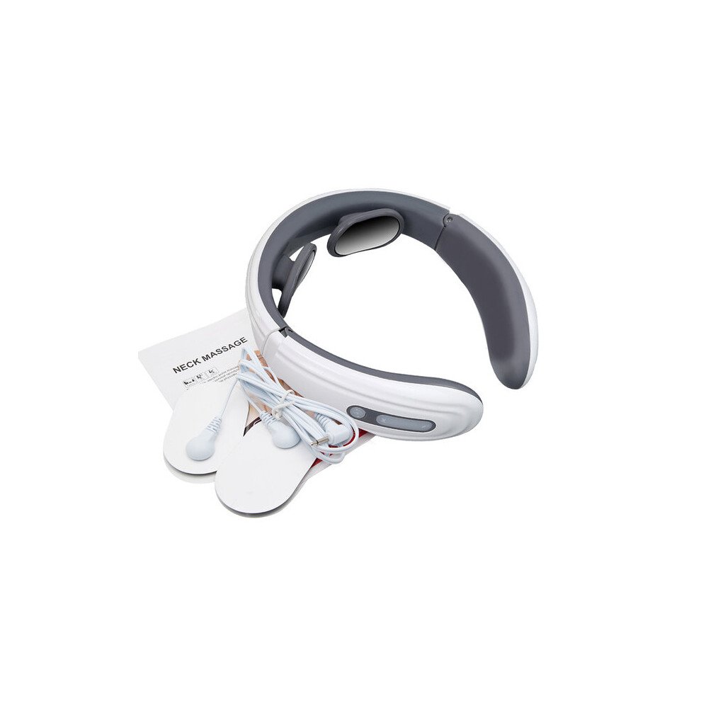 Cervical Massager with Low-Frequency Pulse, Infrared Heating, 2 Automatic 4 Manual Modes for Neck and Back Pain Relief