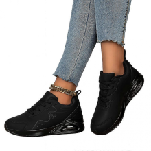 (Black, 37) Women's Lightweight Steel Toe Work Shoes with Memory Foam & Composite Toe
