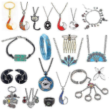 (9) Peacock Snake Jewelry Set: Necklace & Bracelet for Cosplay Gifts