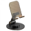 (Black) White Foldable 360 Rotating Phone Tablet Stand for Video Live 1