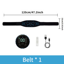 Abdominal Training Belt, EMS 30 Power Levels Muscle Stimulator for Waist Abdomen, Nylon Fabric Fitness Massager