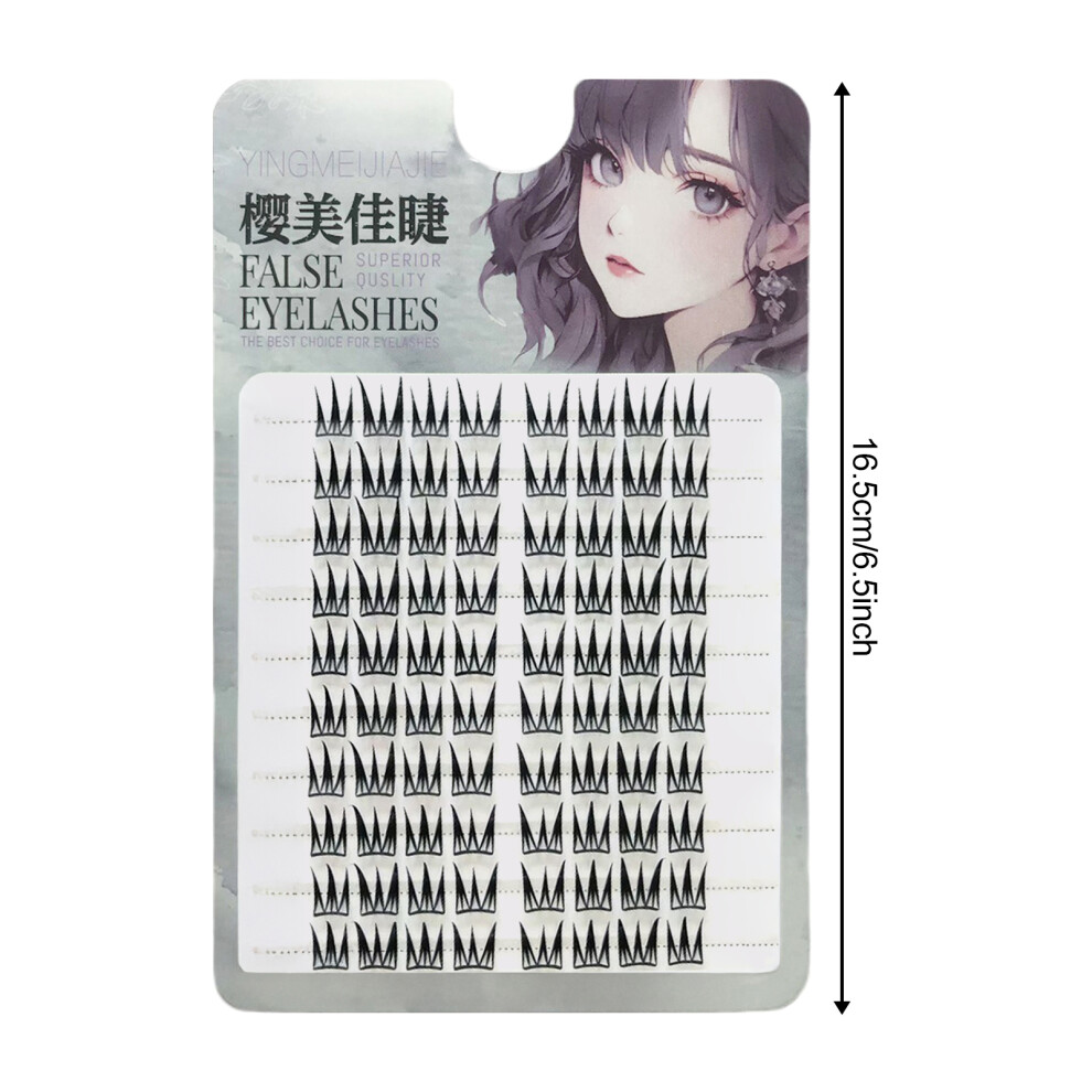 Penghui-Toys (10 Row Need Glue) V-Shaped Cross False Eyelashes, Natural & Fluffy