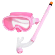Kids Snorkel Mask Anti-Fog Anti-Leak PVC Swimming Goggle for Children, Pink, Ages 8-15 Years, Swimming Snorkelling Equipment
