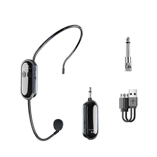 Wireless Microphone Headset 2.4G with 30m Range, ABS Material for Teaching, Tour Guide Karaoke