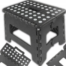 Folding Stool, Plastic Grey, Anti-Slip Portable, Compact Household Seat for Home, Garden, Camping, Fishing, Outdoor Events
