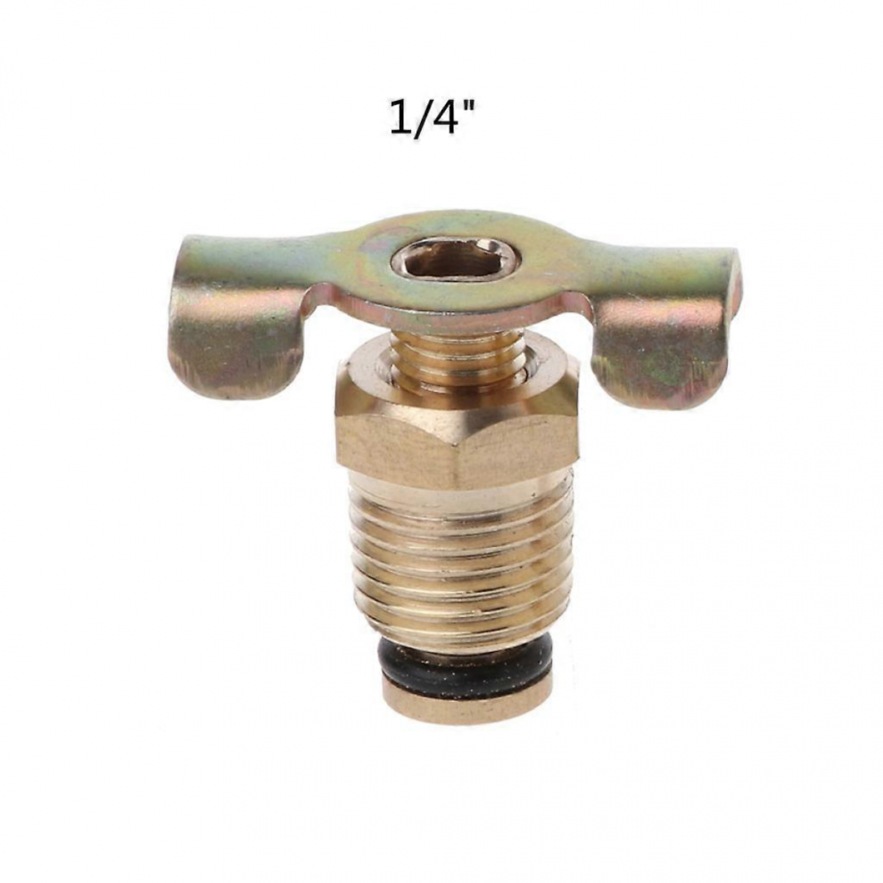 (2 Points 13Mm) Male Npt 1/4" 3/8" 1/2" Winged T-Handle Tank Drain Cock For Air Compressor Valve 5996097041277