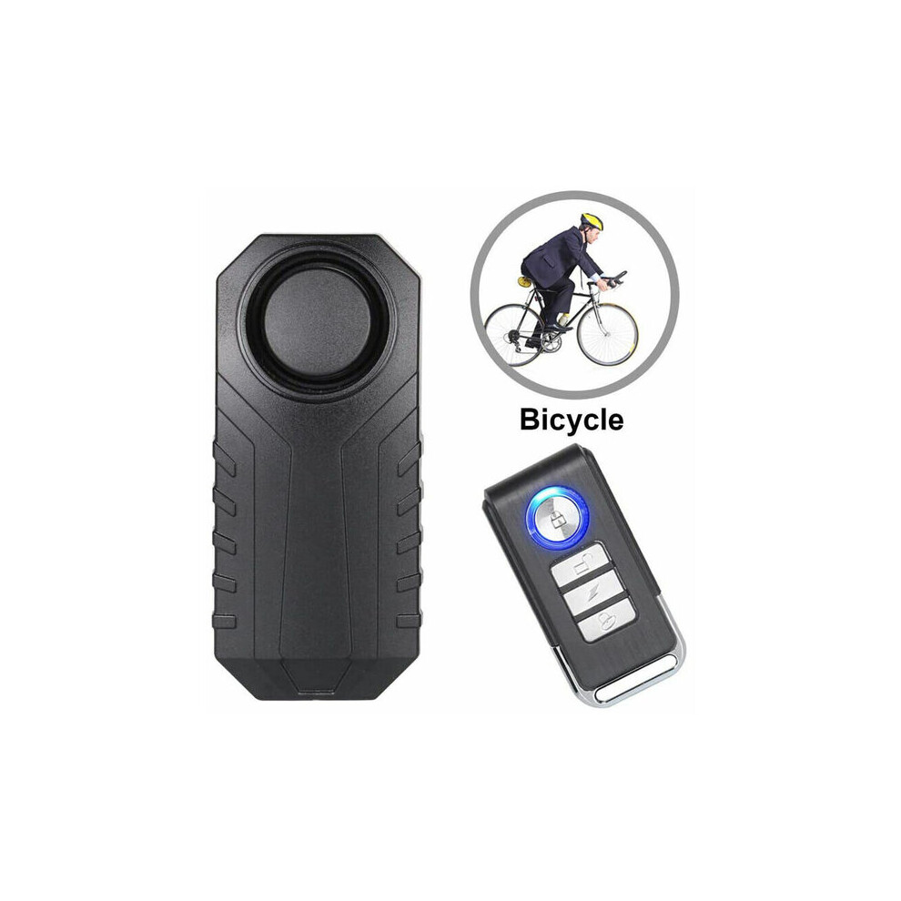 Bicycle Alarm With Remote Control, 113Db Loud Ip55 Waterproof For Bikes, Motorcycles, Cars, Scooters 6901508357211
