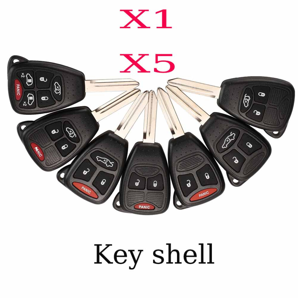 X1 X5 Remote Car Key Shell Cover For Chrysler 300 Aspen For Dodge Dakota Durango For Jeep Grand Cherokee Commander 6935161688337