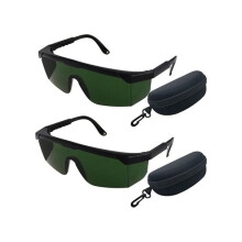 Laser Protective Glasses, Adjustable Temples Nose Pads, Green Lens for Enhanced Laser Line Visibility, Reduces Eye Strain During Operations