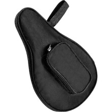 Funda para raqueta de tenis de mesa de tela Oxford negra, 30 x 19,5 x 5,5 cm, funda portátil con bolsillo para accesorios para su protección.