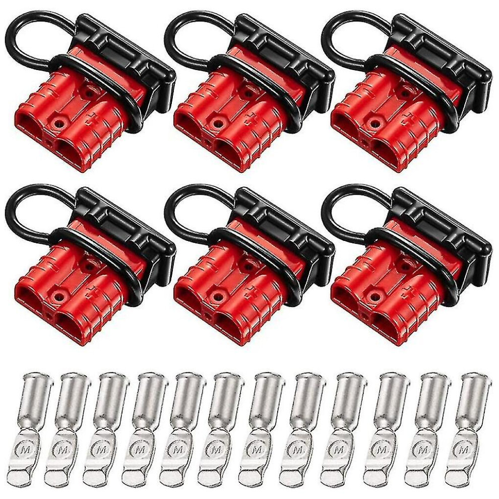 Battery Quick Connectors 50A 12-36V Dc Fireproof Dustproof 6 Sets With Terminals 6901508263345