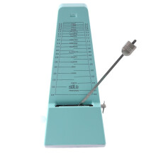 Universelles, handaufgezogenes mechanisches Metronom, kompatibel mit vielen Instrumenten, batterielos, mit Schutzkappe, grüne Farbe.