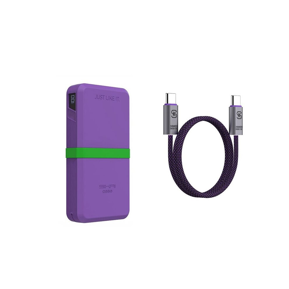 Sikai Case For Ugreen 145W 25000Mah Powerbank Anti-Slip Shockproof Cover With Cable Full Port Access Button Protection Gray 4711227057772